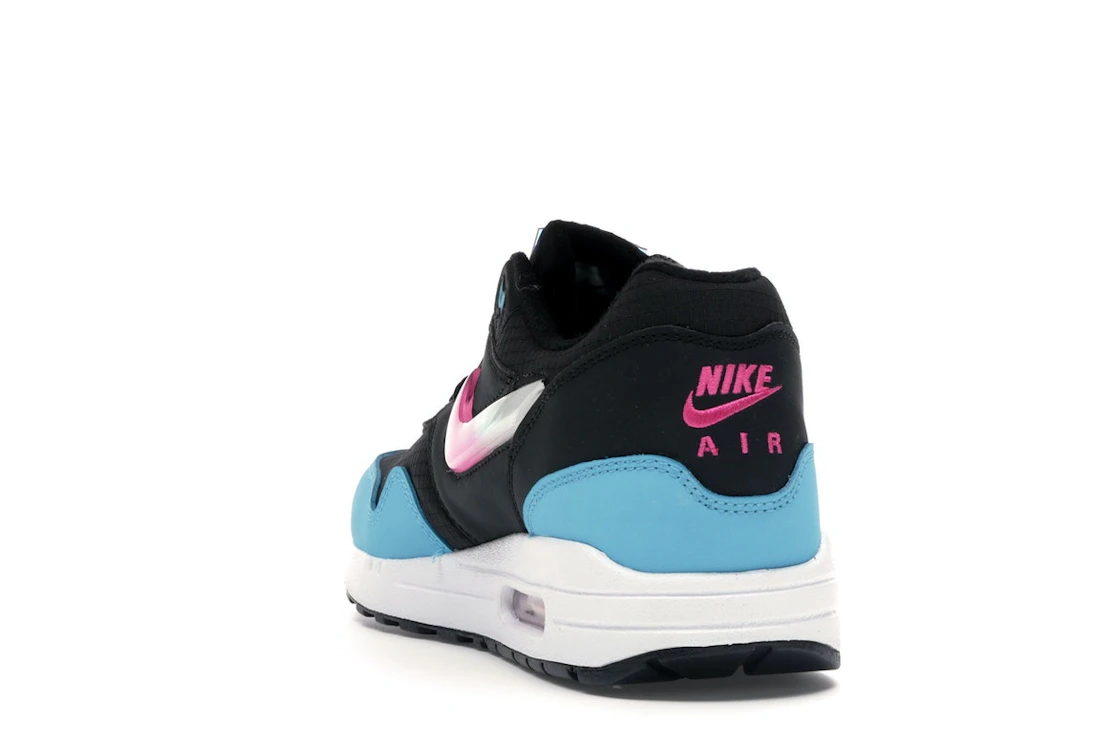 Vue 26 de Nike Air Max 1 Jelly Swoosh Black Fuchsia Blue Fury