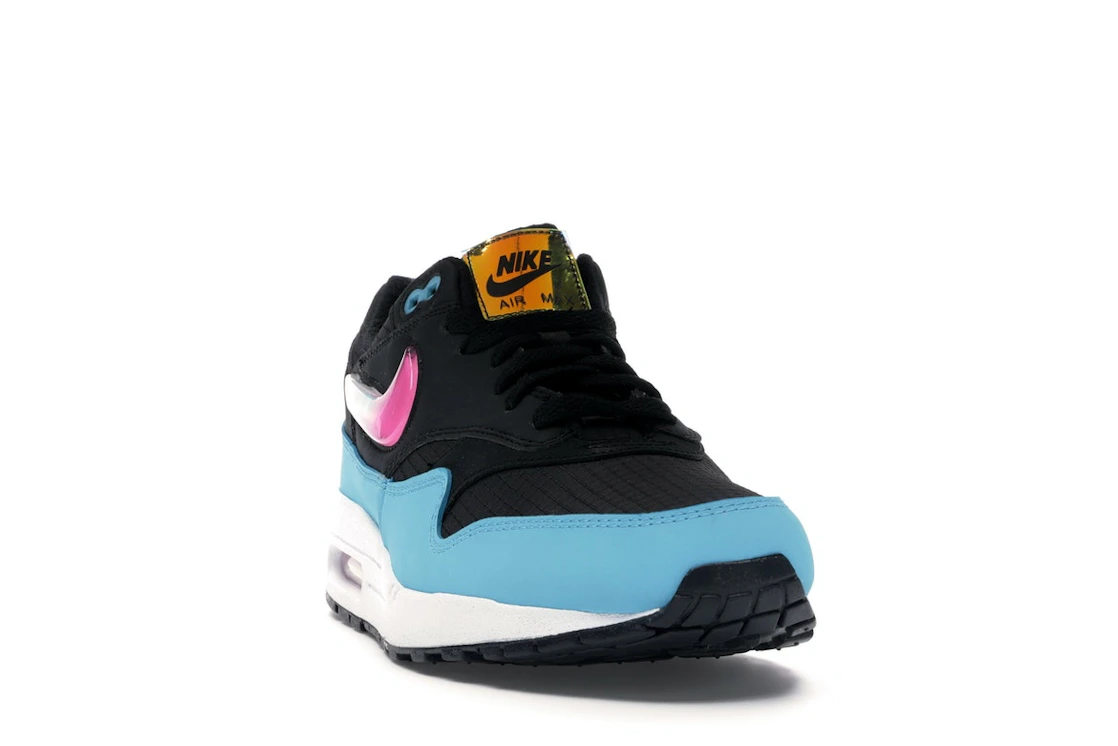Vue 8 de Nike Air Max 1 Jelly Swoosh Black Fuchsia Blue Fury