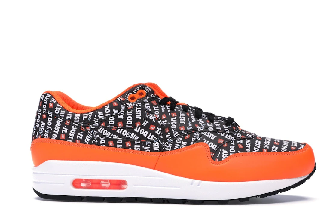 Vue 2 de Nike Air Max 1 Just Do It Pack Black Orange
