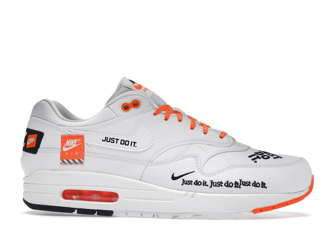 Vue 2 de Nike Air Max 1 Just Do It Pack White