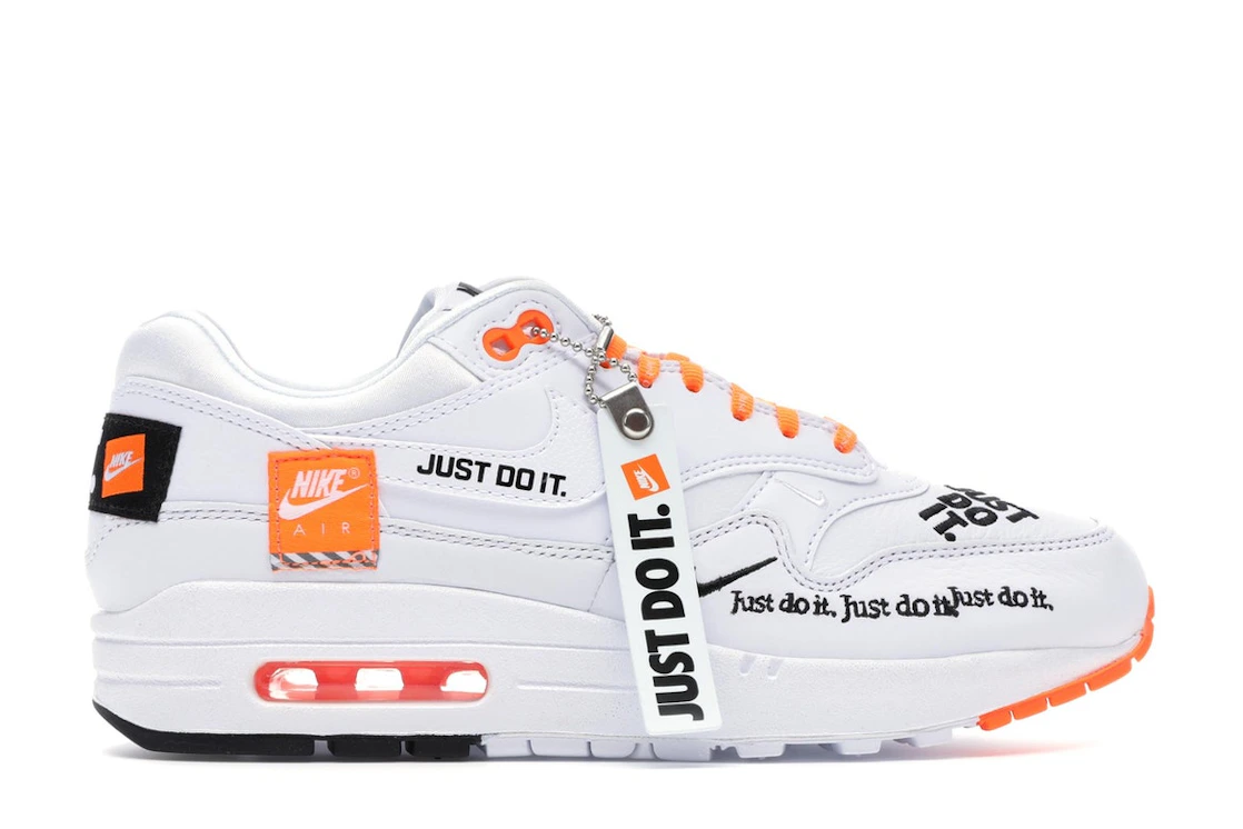 Vue 1 de Nike Air Max 1 Just Do It White 