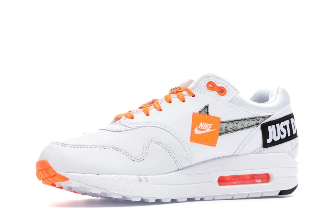 Vue 17 de Nike Air Max 1 Just Do It White 