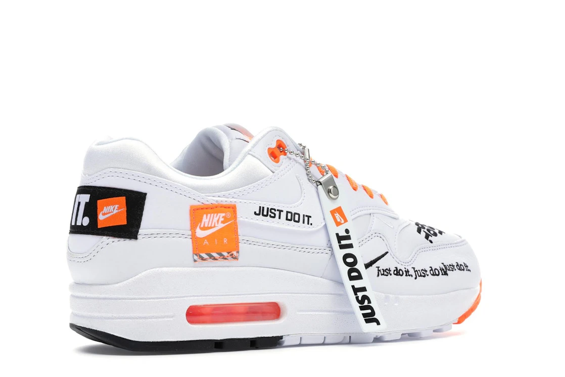 Vue 34 de Nike Air Max 1 Just Do It White 