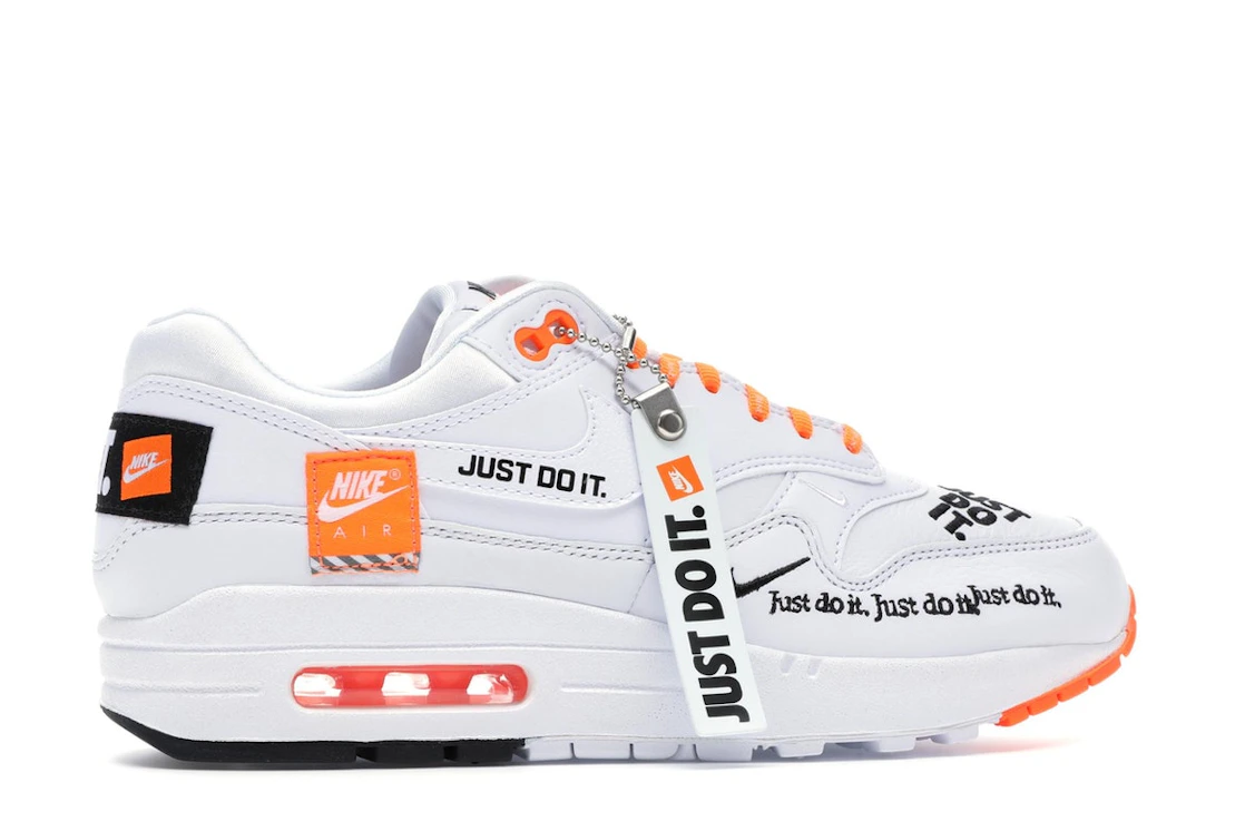 Vue 36 de Nike Air Max 1 Just Do It White 