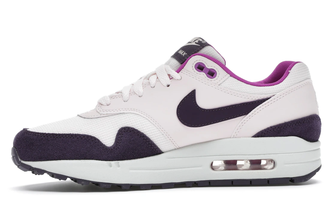 Vue 18 de Nike Air Max 1 Light Soft Pink Grand Purple 