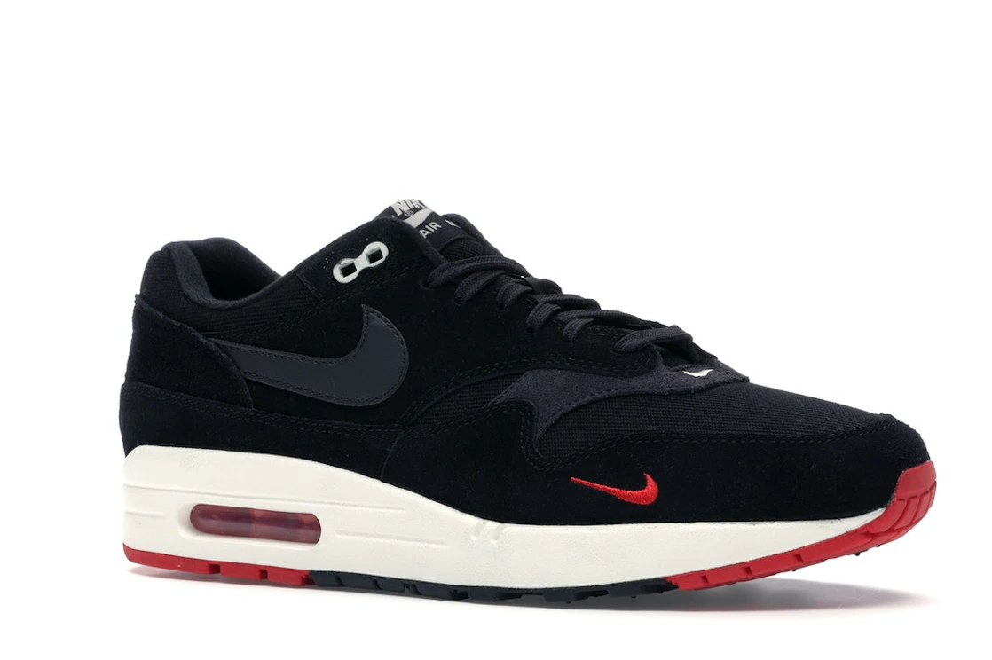 Vue 4 de Nike Air Max 1 Mini Swoosh Bred