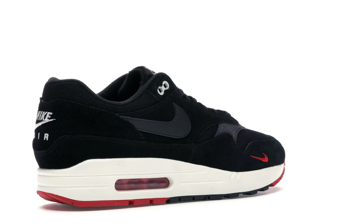 Vue 33 de Nike Air Max 1 Mini Swoosh Bred