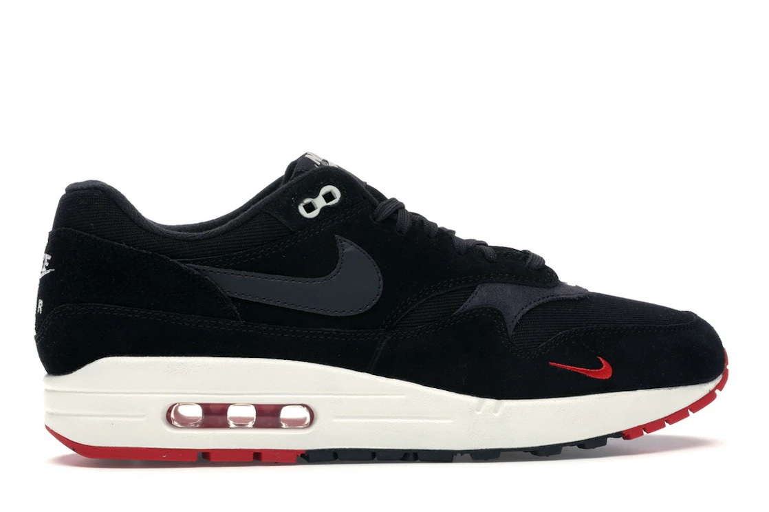 Vue 36 de Nike Air Max 1 Mini Swoosh Bred