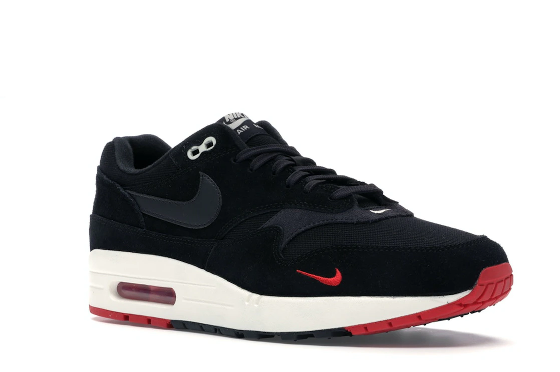 Vue 5 de Nike Air Max 1 Mini Swoosh Bred