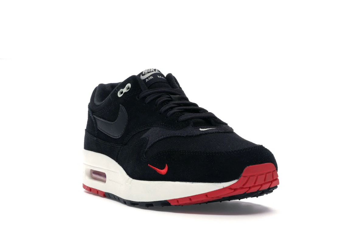 Vue 7 de Nike Air Max 1 Mini Swoosh Bred