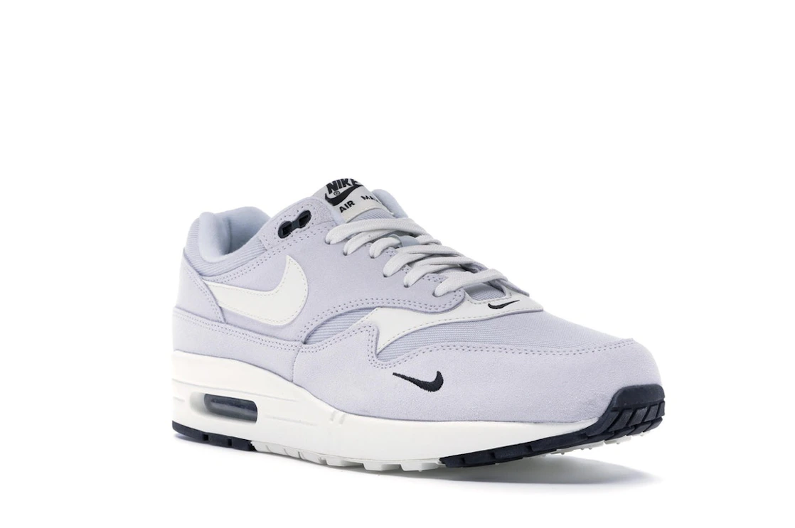 Vue 6 de Nike Air Max 1 Mini Swoosh Pure Platinum