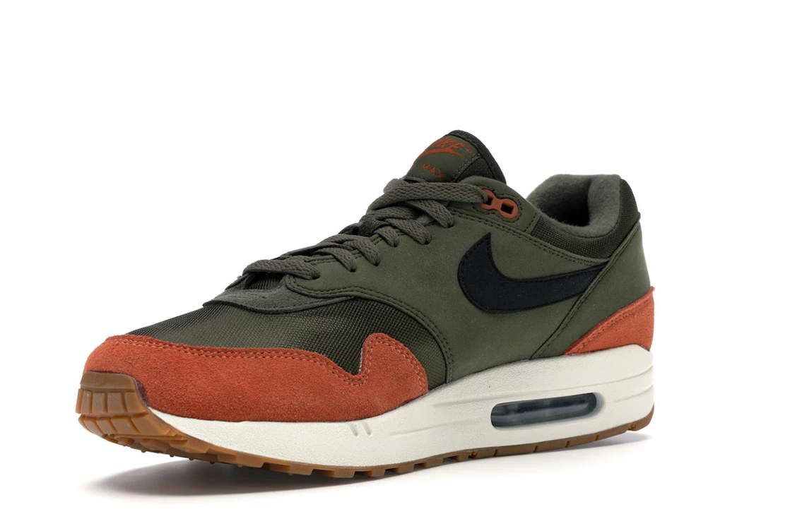 Vue 15 de Nike Air Max 1 Olive Canvas Dark Russet