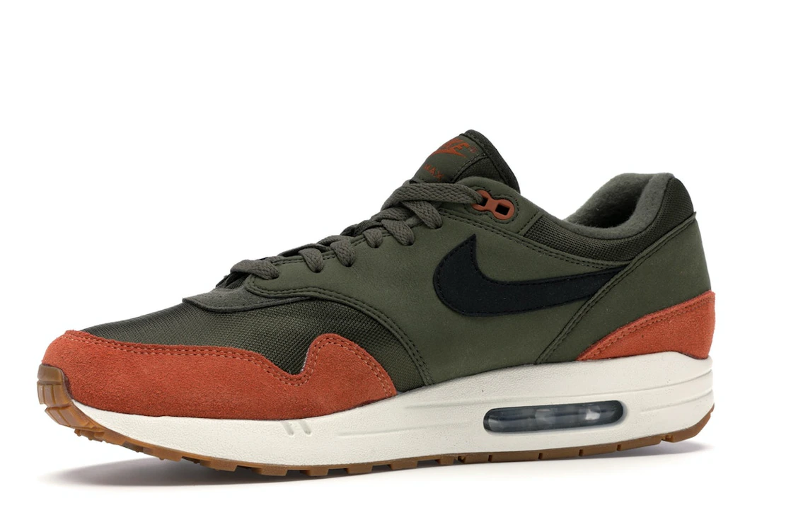 Vue 17 de Nike Air Max 1 Olive Canvas Dark Russet