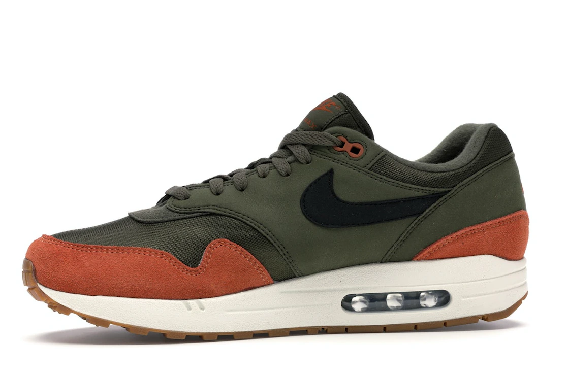 Vue 18 de Nike Air Max 1 Olive Canvas Dark Russet