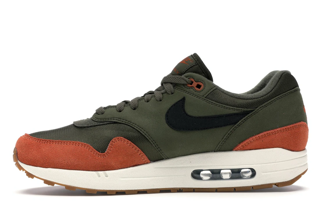 Vue 19 de Nike Air Max 1 Olive Canvas Dark Russet