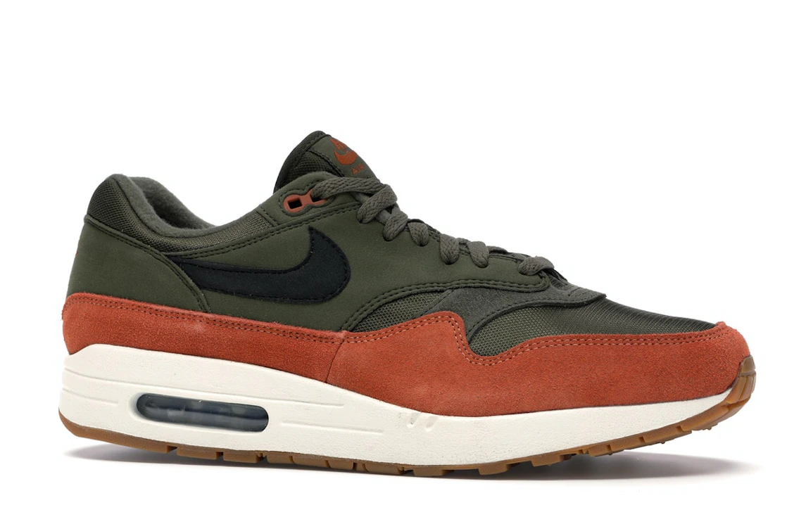 Vue 3 de Nike Air Max 1 Olive Canvas Dark Russet