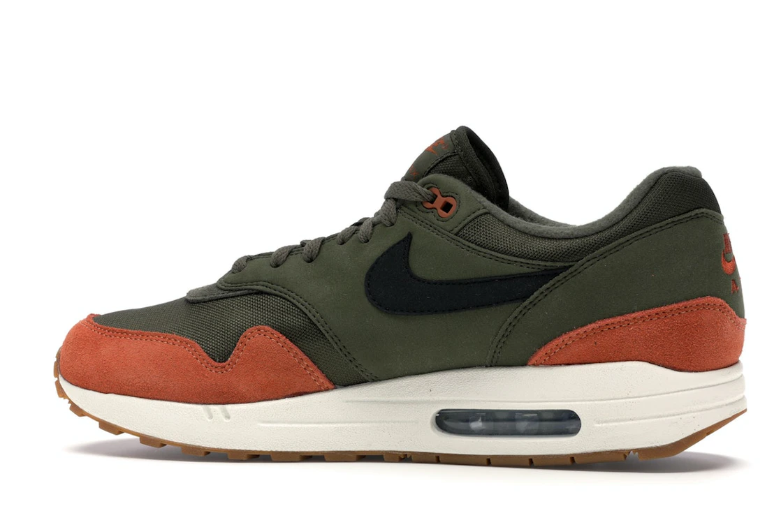 Vue 21 de Nike Air Max 1 Olive Canvas Dark Russet