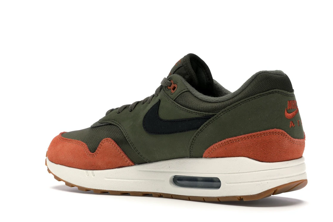 Vue 23 de Nike Air Max 1 Olive Canvas Dark Russet