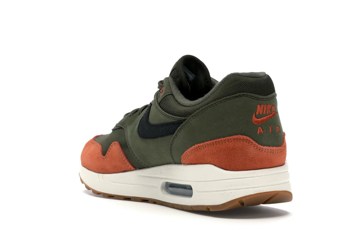 Vue 25 de Nike Air Max 1 Olive Canvas Dark Russet