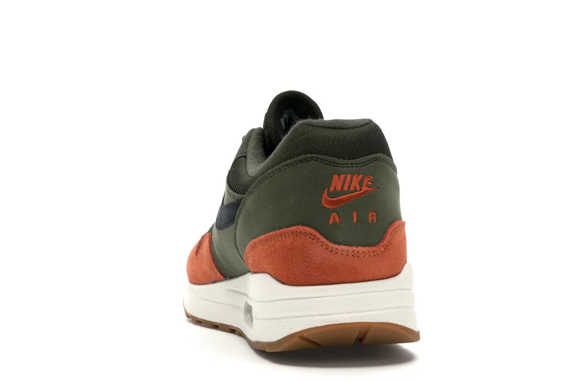 Vue 27 de Nike Air Max 1 Olive Canvas Dark Russet