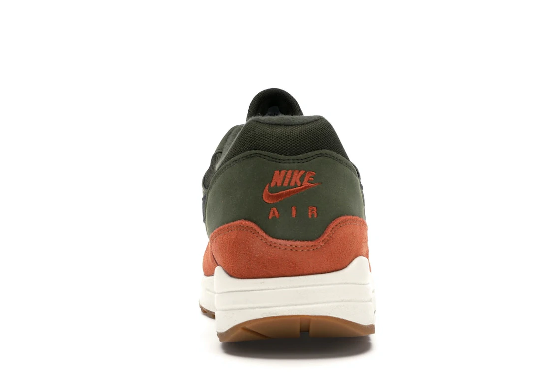 Vue 28 de Nike Air Max 1 Olive Canvas Dark Russet