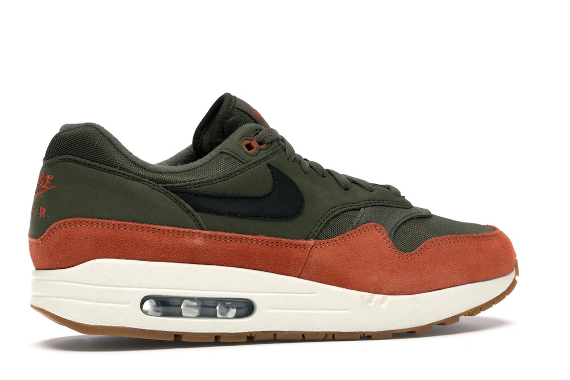 Vue 35 de Nike Air Max 1 Olive Canvas Dark Russet