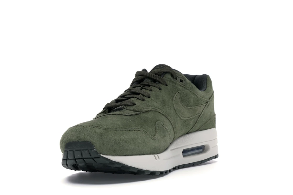 Vue 13 de Nike Air Max 1 Olive Canvas Suede
