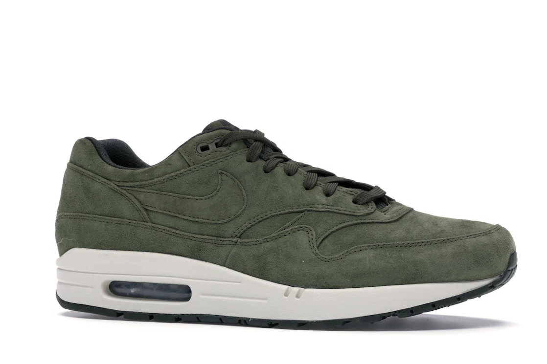 Vue 3 de Nike Air Max 1 Olive Canvas Suede