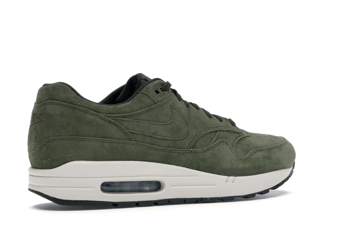 Vue 34 de Nike Air Max 1 Olive Canvas Suede
