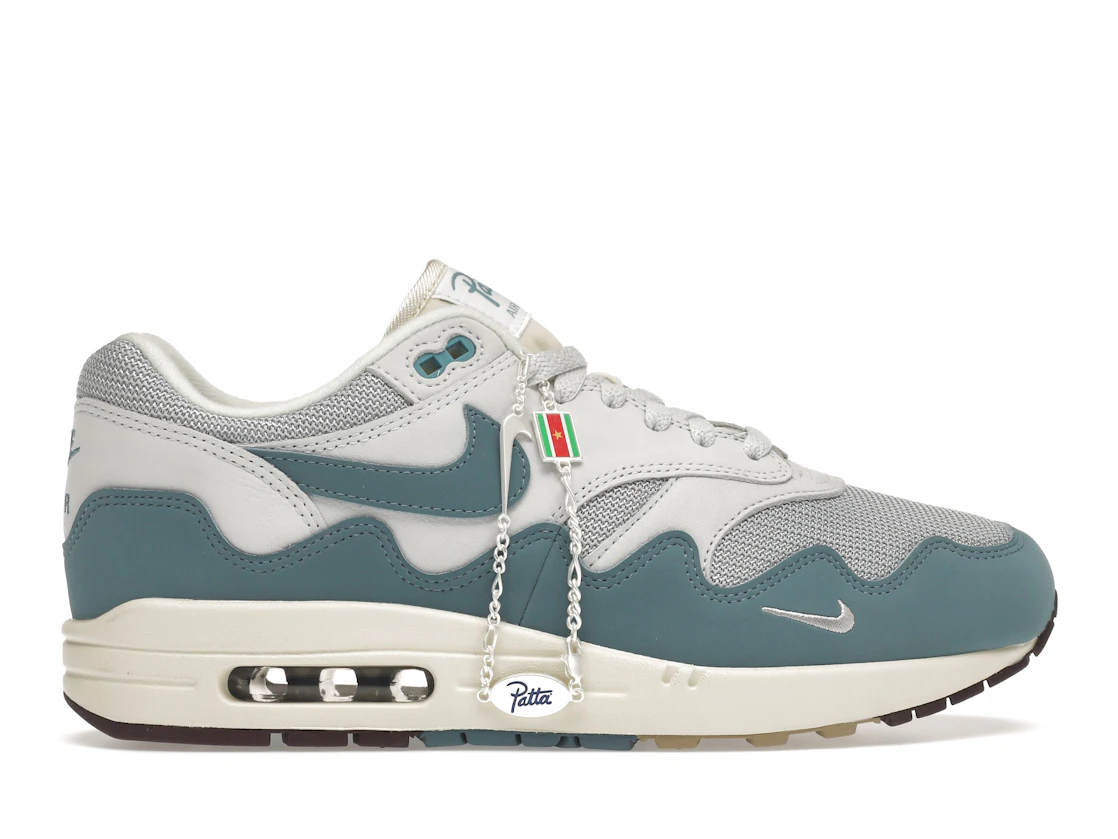 Vue 1 de Nike Air Max 1 Patta Waves Noise Aqua (with Bracelet)