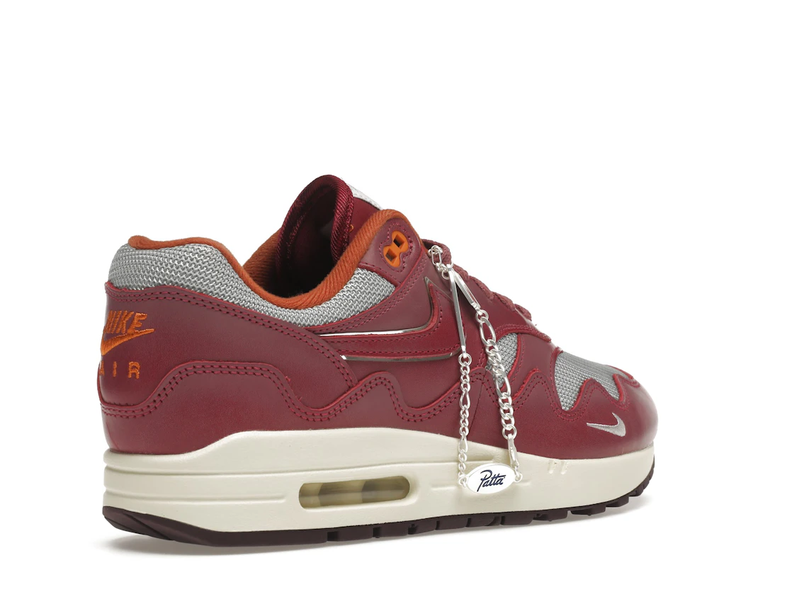 Vue 33 de Nike Air Max 1 Patta Waves Rush Maroon (with Bracelet)