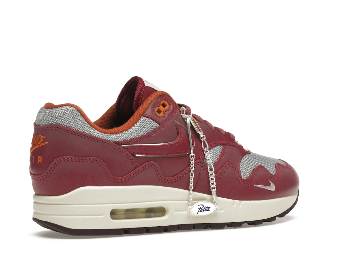 Vue 34 de Nike Air Max 1 Patta Waves Rush Maroon (with Bracelet)