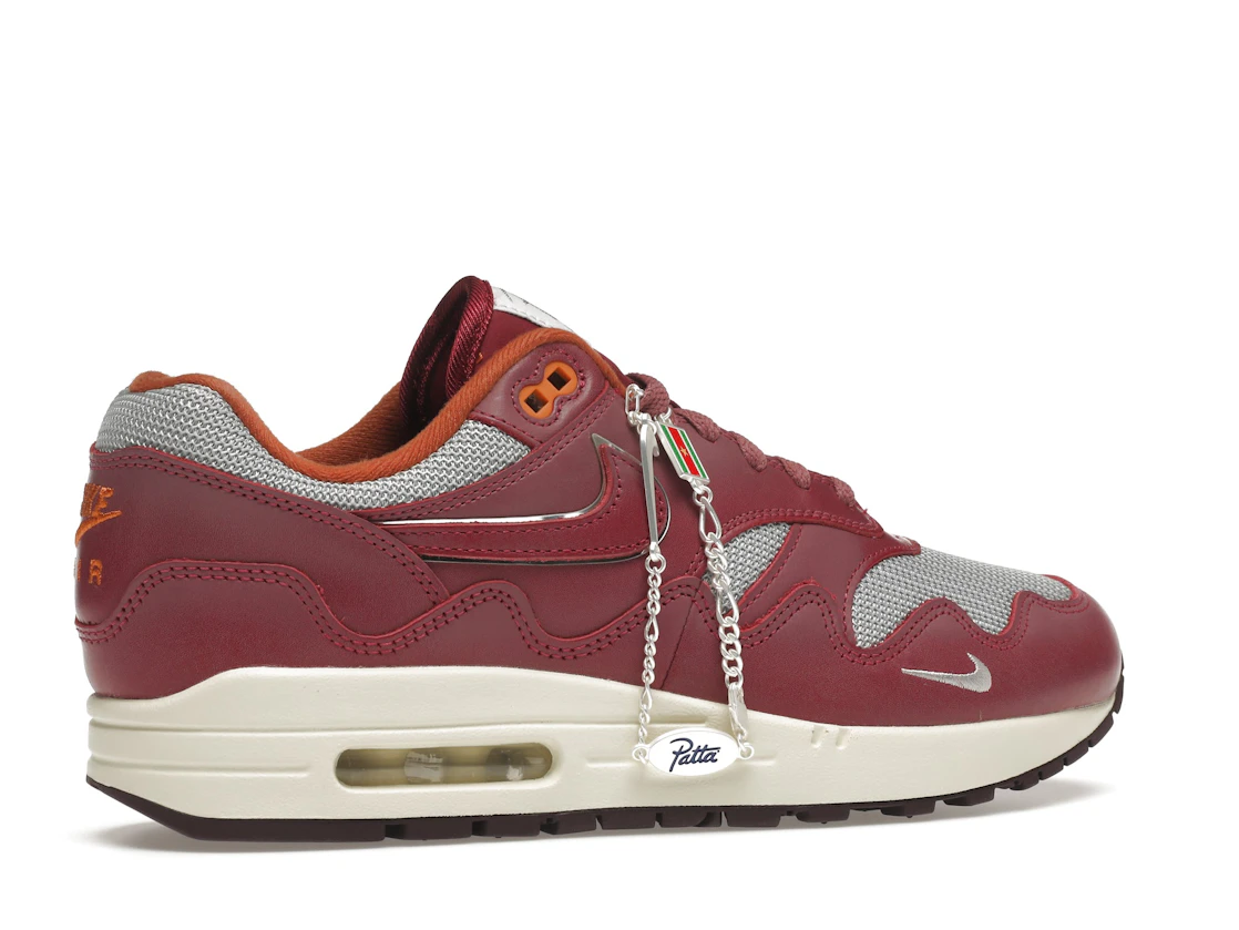 Vue 35 de Nike Air Max 1 Patta Waves Rush Maroon (with Bracelet)
