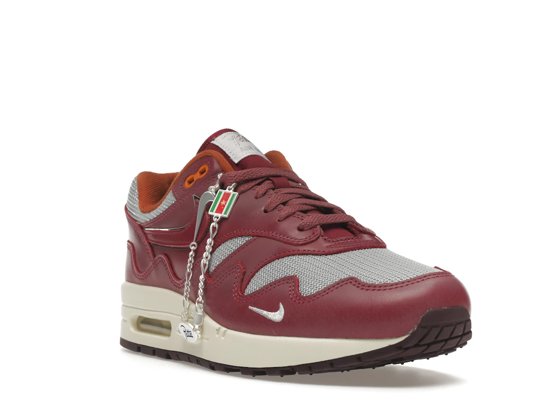 Vue 7 de Nike Air Max 1 Patta Waves Rush Maroon (with Bracelet)