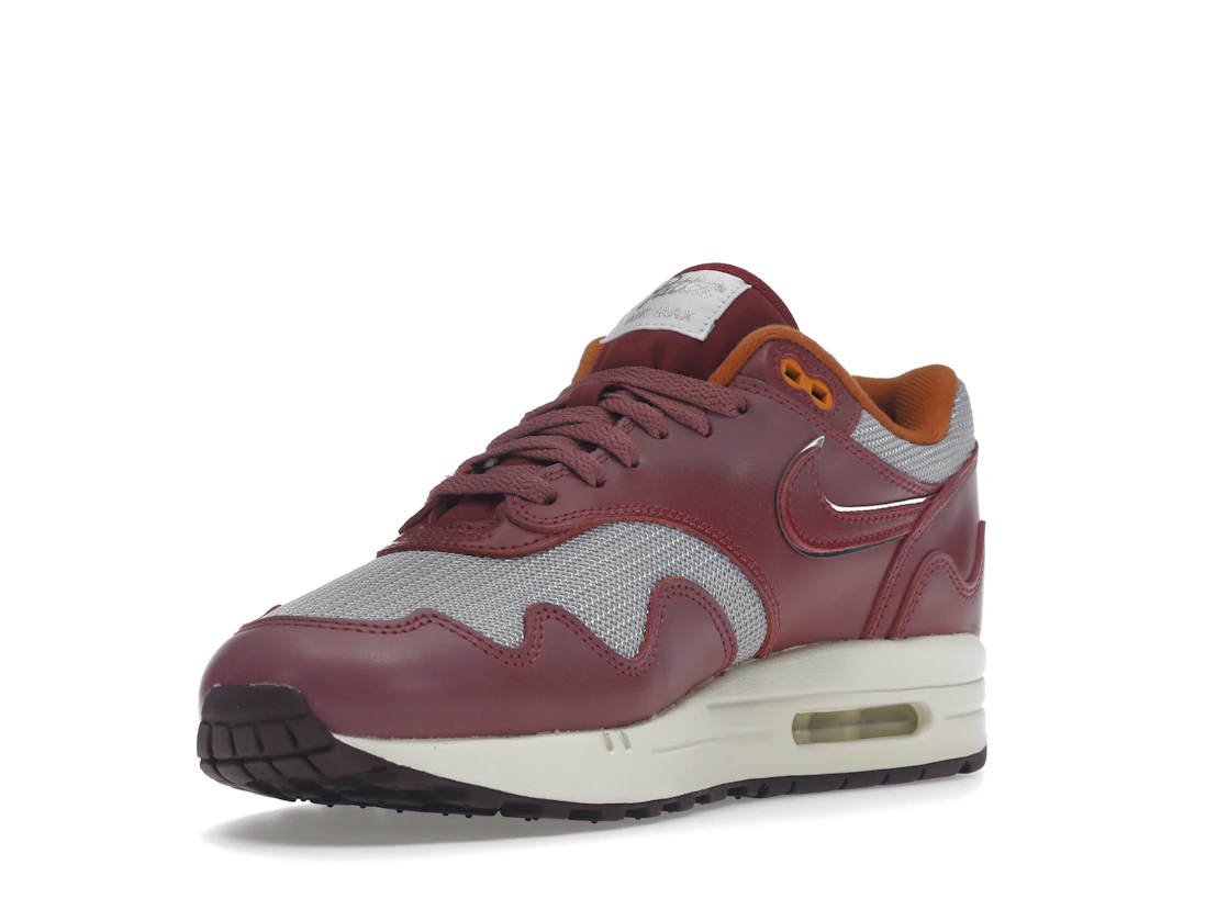 Vue 14 de Nike Air Max 1 Patta Waves Rush Maroon (without Bracelet)