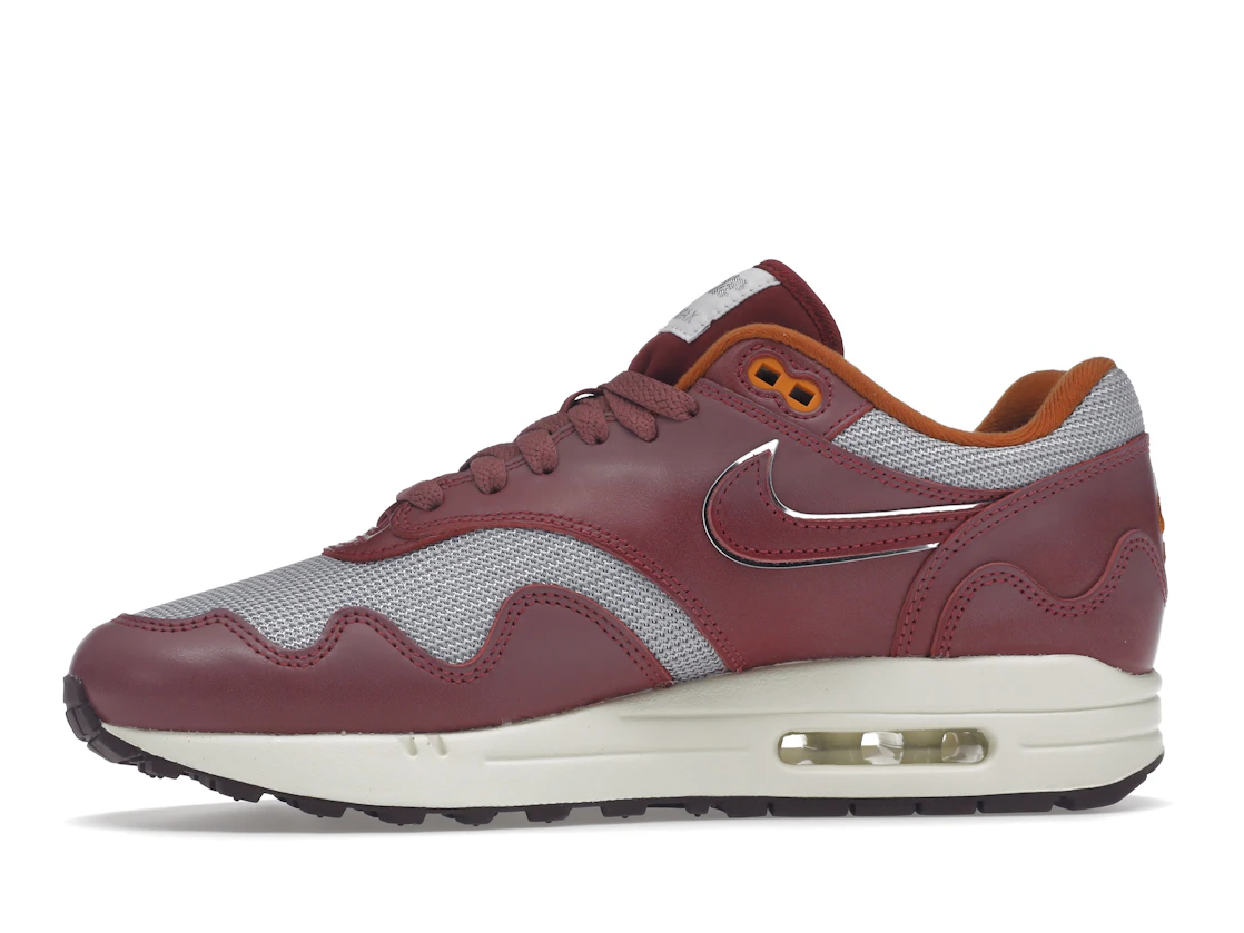 Vue 18 de Nike Air Max 1 Patta Waves Rush Maroon (without Bracelet)