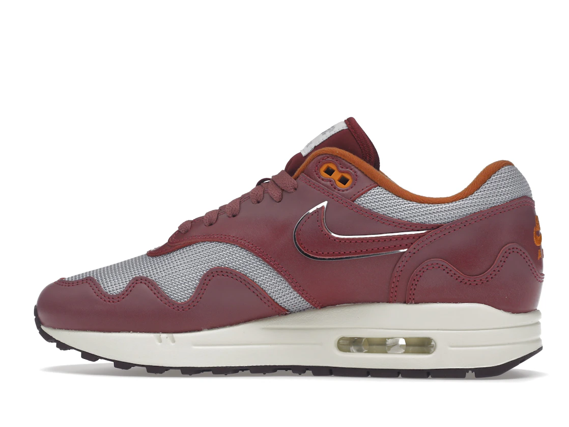 Vue 20 de Nike Air Max 1 Patta Waves Rush Maroon (without Bracelet)