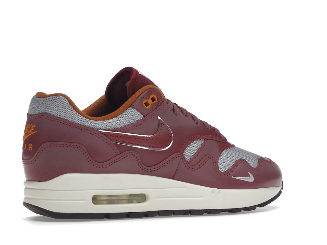 Vue 34 de Nike Air Max 1 Patta Waves Rush Maroon (without Bracelet)