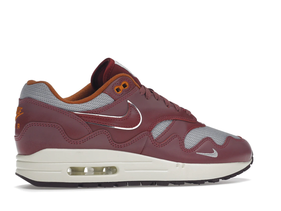 Vue 35 de Nike Air Max 1 Patta Waves Rush Maroon (without Bracelet)