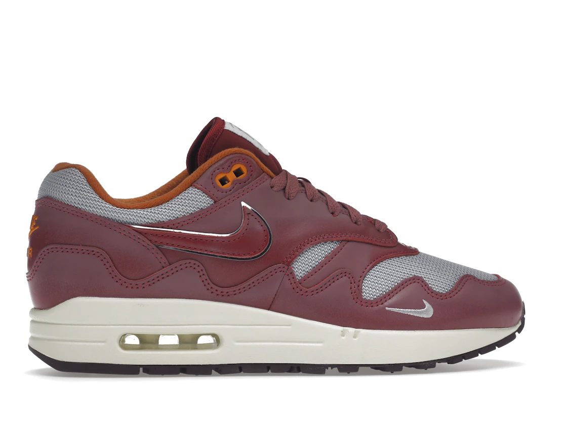 Vue 36 de Nike Air Max 1 Patta Waves Rush Maroon (without Bracelet)