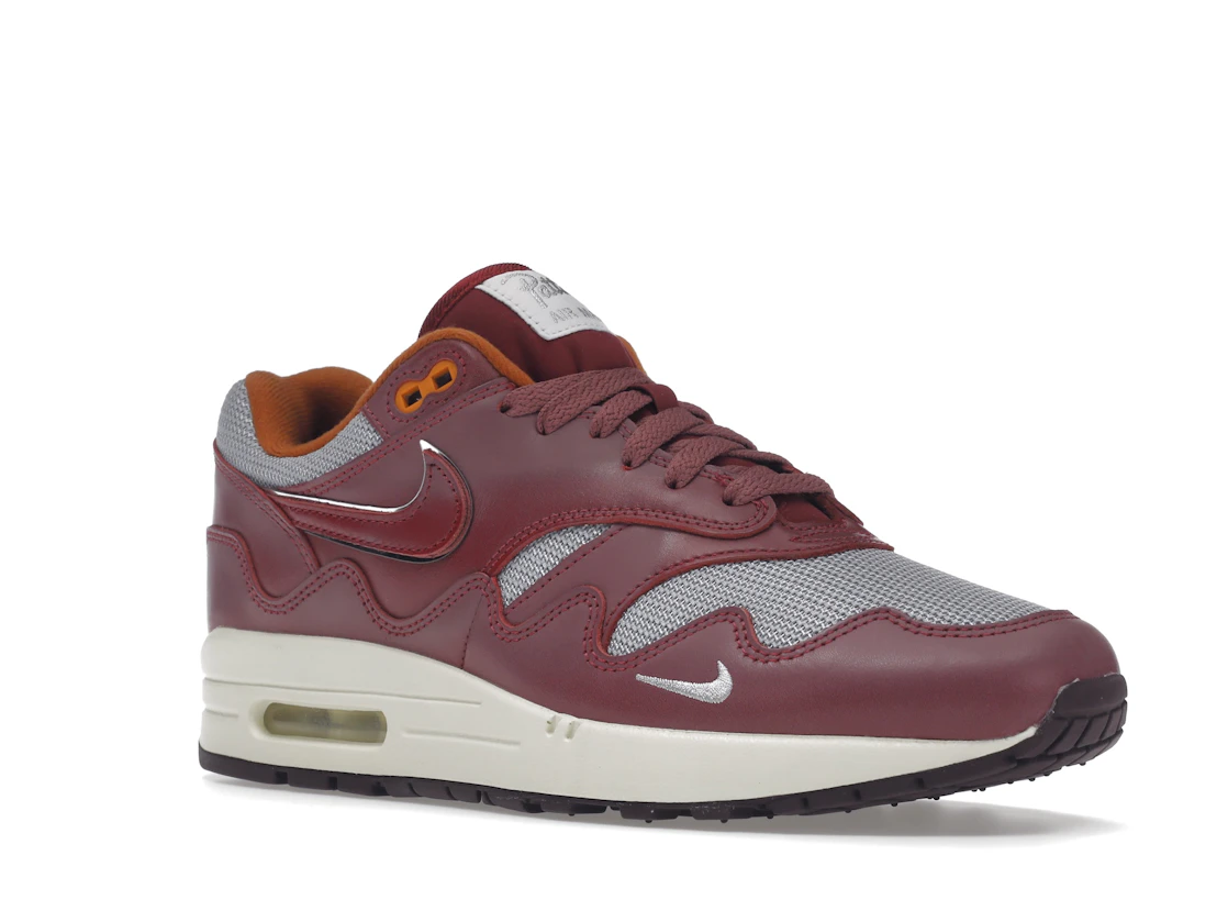 Vue 5 de Nike Air Max 1 Patta Waves Rush Maroon (without Bracelet)