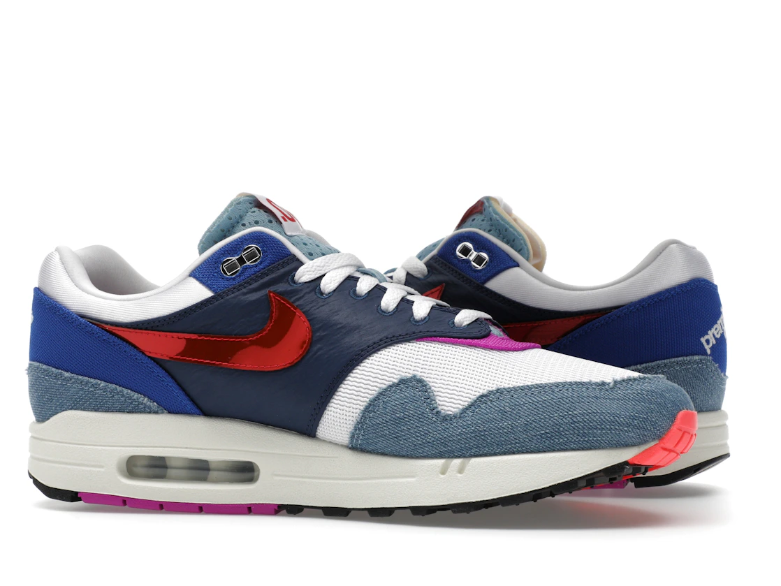 Vue 21 de Nike Air Max 1 Premium Goods Sport Red Varsity Royal