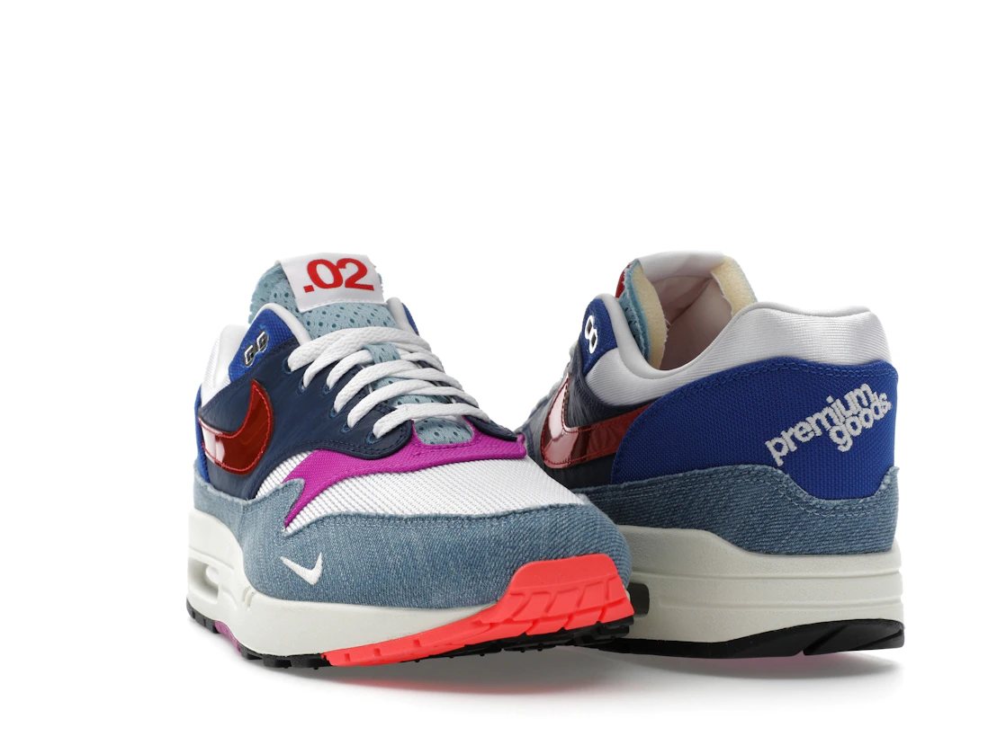 Vue 8 de Nike Air Max 1 Premium Goods Sport Red Varsity Royal
