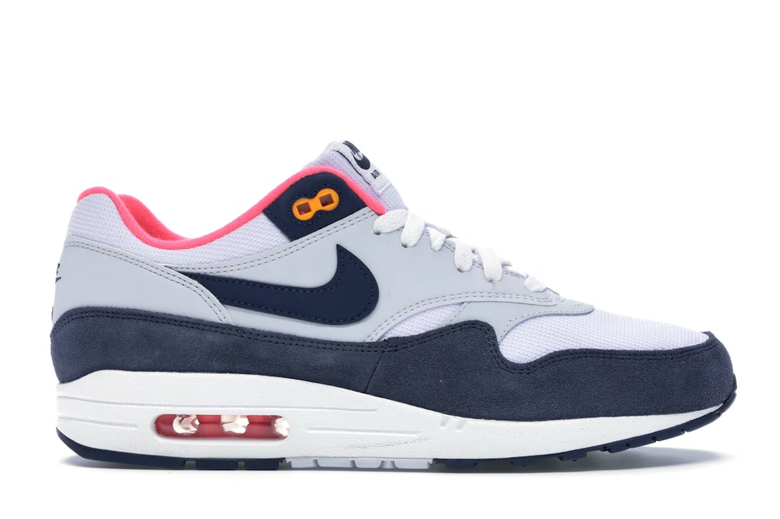 Vue 1 de Nike Air Max 1 Pure Platinum Midnight Navy Racer Pink 
