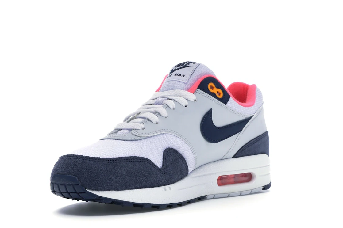 Vue 14 de Nike Air Max 1 Pure Platinum Midnight Navy Racer Pink 