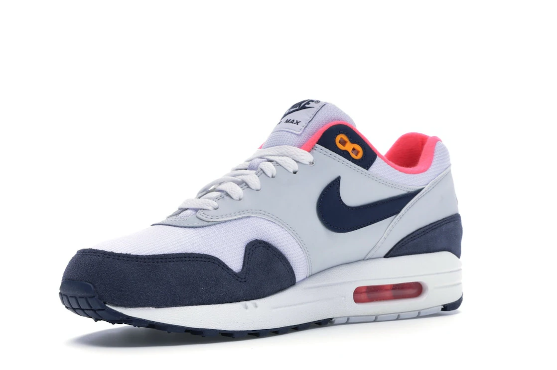 Vue 15 de Nike Air Max 1 Pure Platinum Midnight Navy Racer Pink 