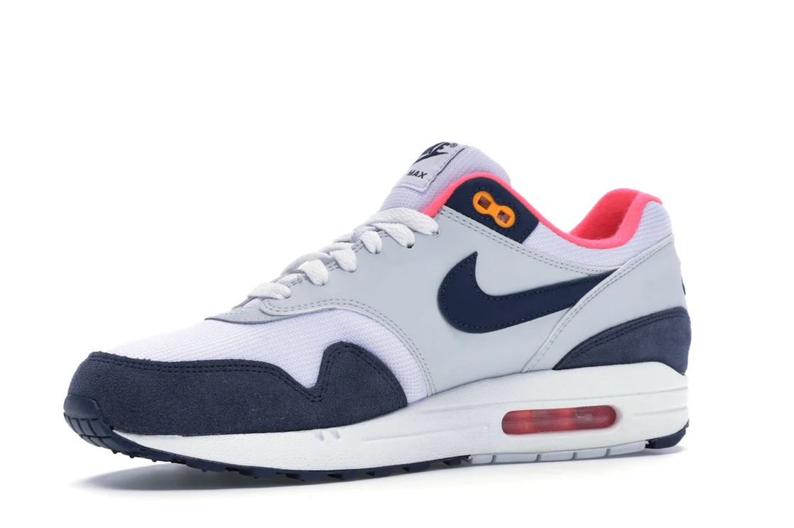 Vue 16 de Nike Air Max 1 Pure Platinum Midnight Navy Racer Pink 