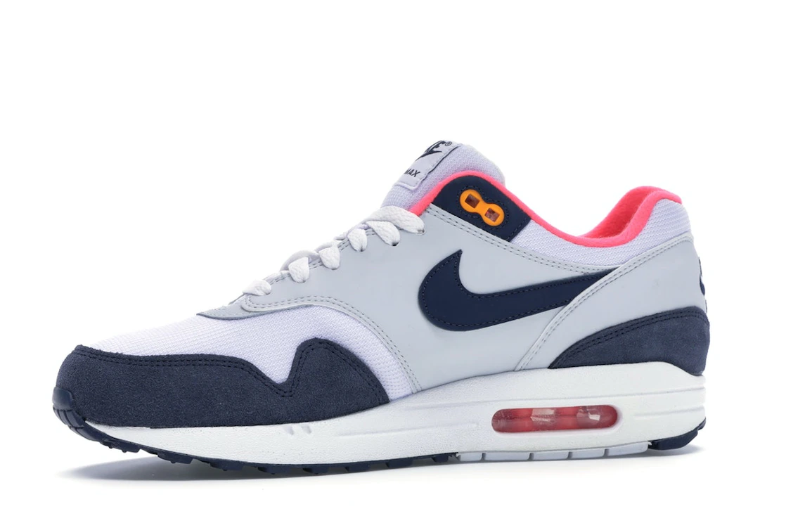 Vue 17 de Nike Air Max 1 Pure Platinum Midnight Navy Racer Pink 
