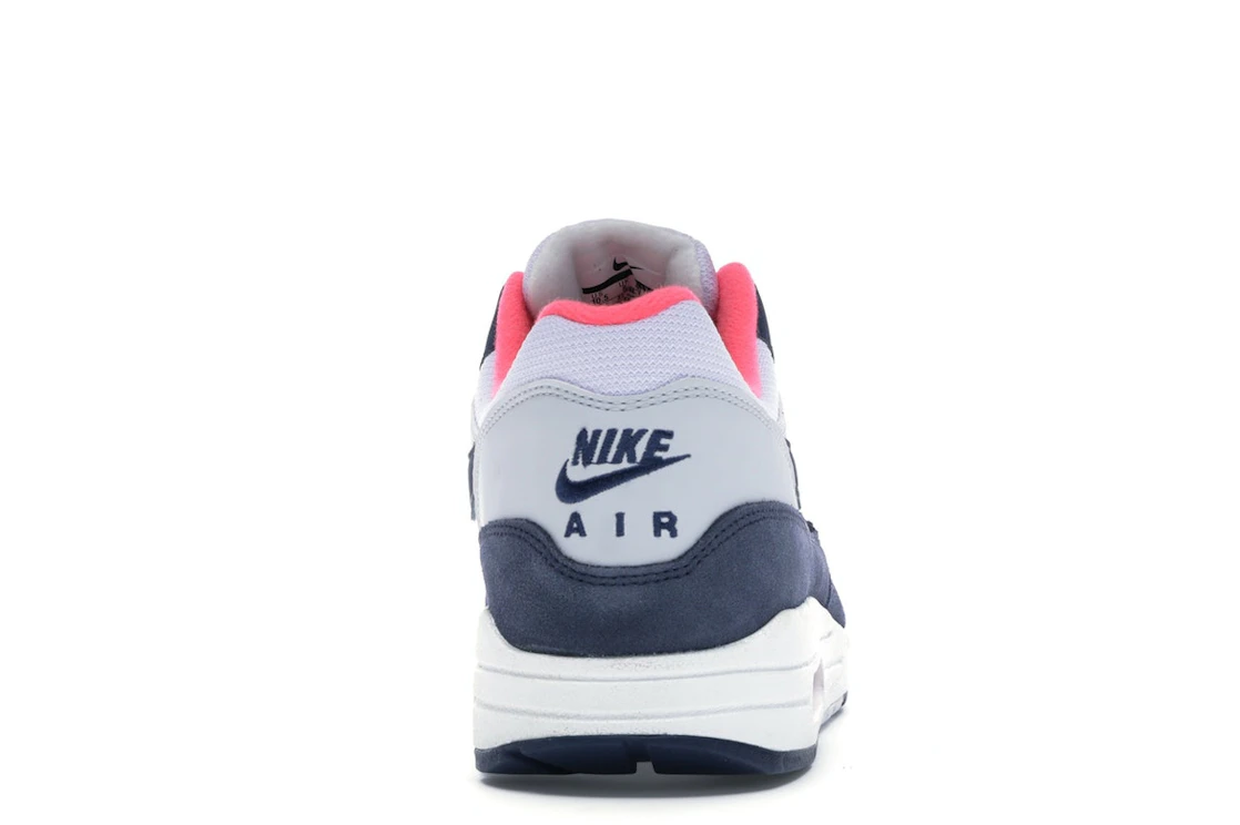 Vue 28 de Nike Air Max 1 Pure Platinum Midnight Navy Racer Pink 