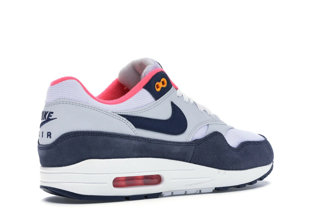 Vue 33 de Nike Air Max 1 Pure Platinum Midnight Navy Racer Pink 